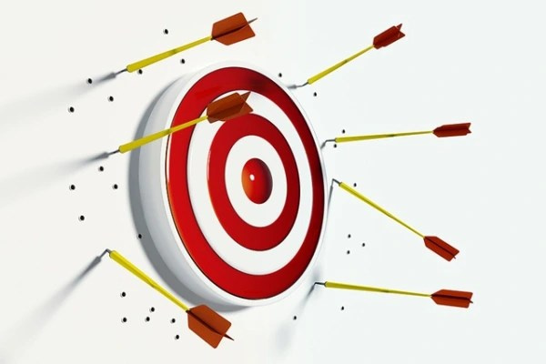 Target missed by many arrows